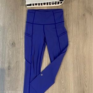 LULU LEMON BLUE LEGGINGS